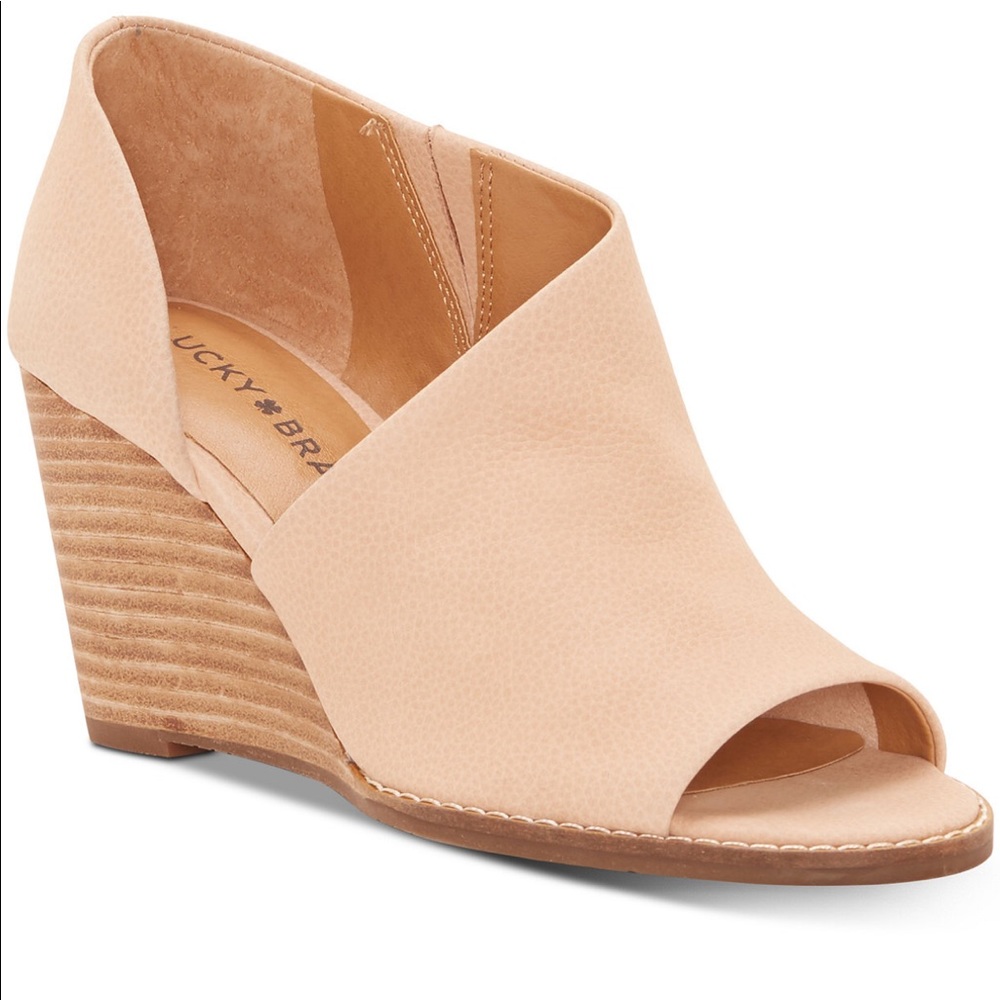 Lucky wedge booties sandals